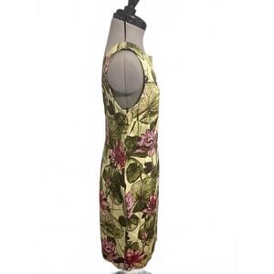 Pre Owned Hawaiian Floral Sleeveless Talbots midi dress Size 12